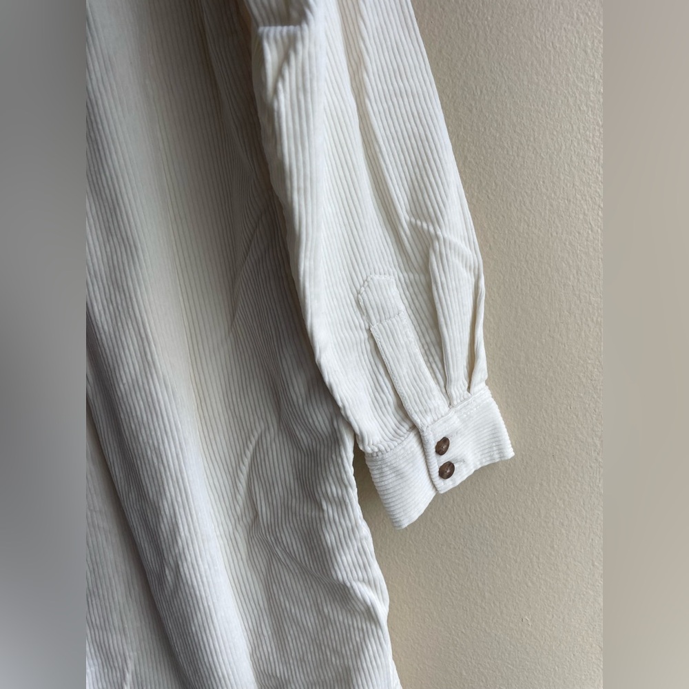 New Madewell Corduroy Easy Mini Shirtdress Lighthouse Size SMALL Women - Picture 12 of 12